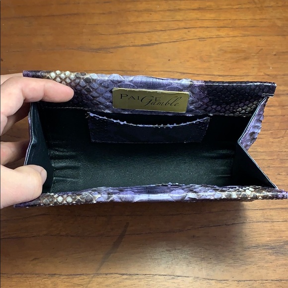 Paige Gamble Purple Python Clutch - Picture 6 of 8